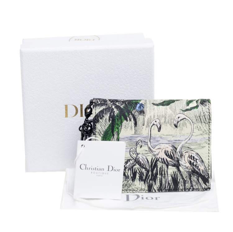 Pre Owned Dior Multicolor De Jouy Print Leather Lady Dior Flap Wallet