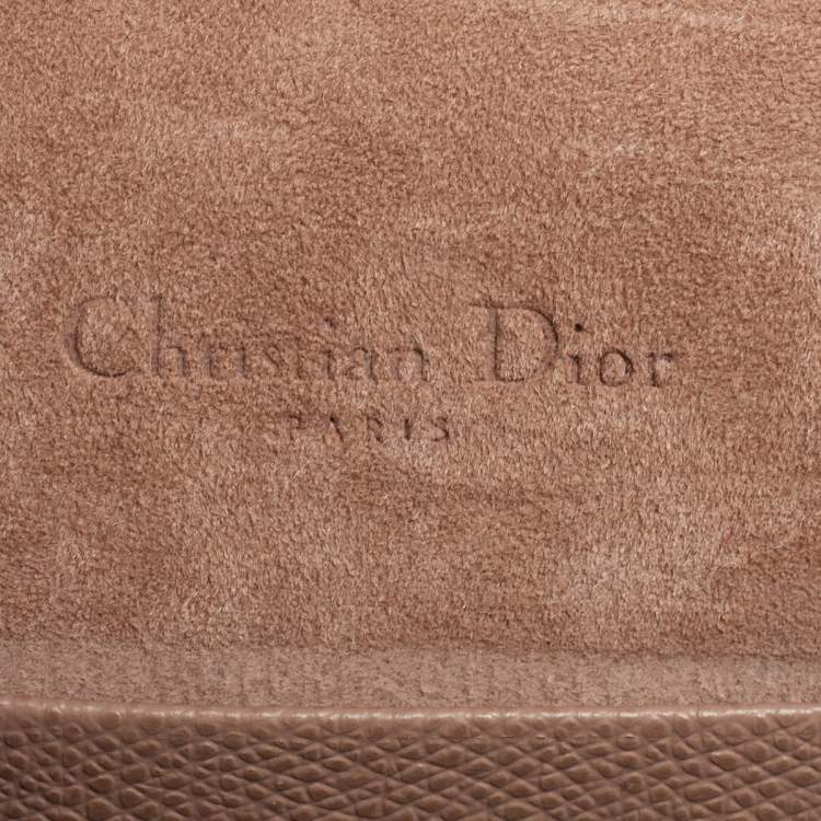 Pre Owned Dior Beige Leather Saddle Belt Bag