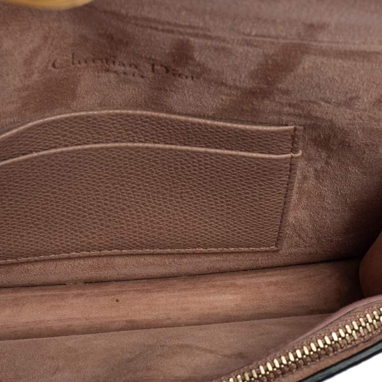 Pre Owned Dior Beige Leather Saddle Belt Bag