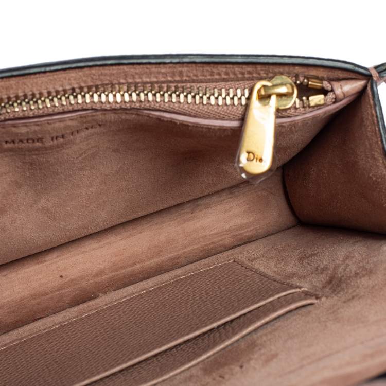 Pre Owned Dior Beige Leather Saddle Belt Bag