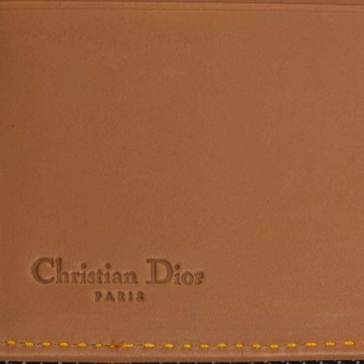 Pre Owned Dior Navy Blue Denim Saddle Trifold Continental Wallet