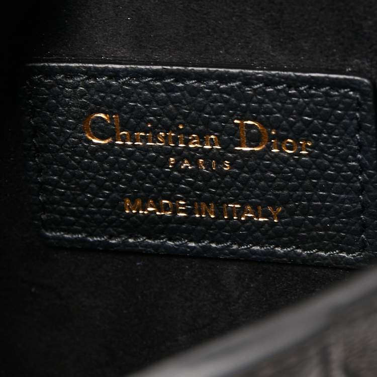 Pre Owned Dior Black Leather Saddle Belt Bag