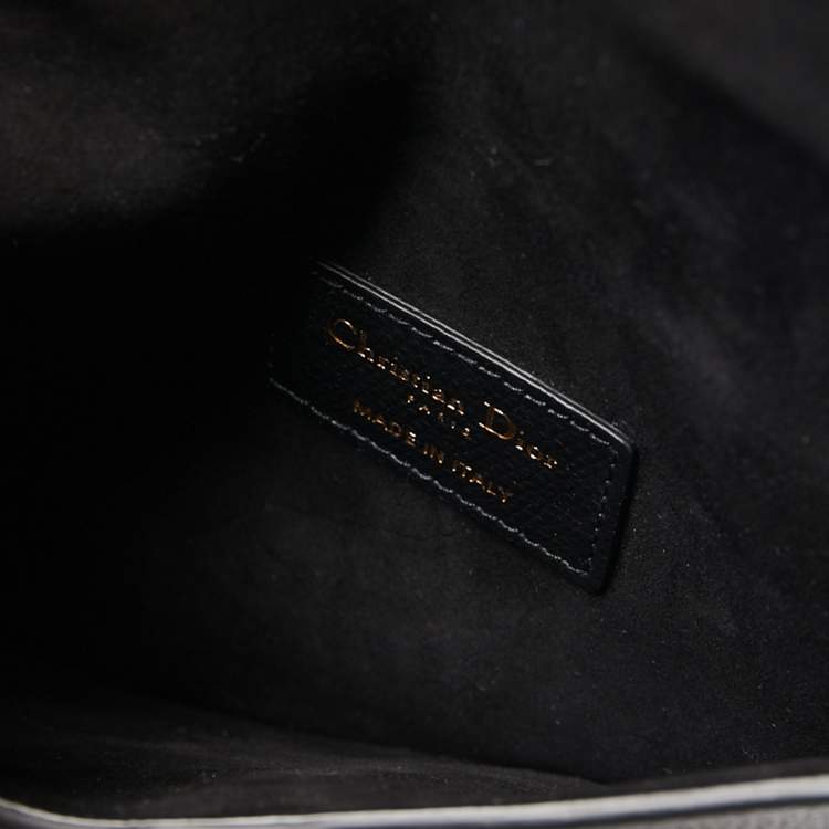 Pre Owned Dior Black Leather Saddle Belt Bag