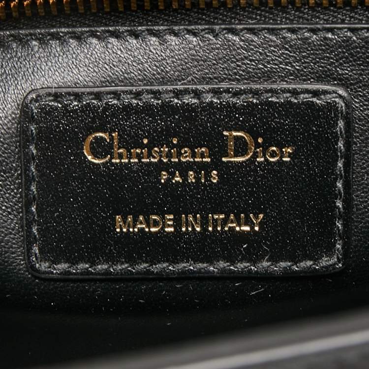Pre Owned Dior Black Leather 30 Montaigne Shoulder Bag