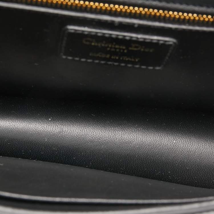 Pre Owned Dior Black Leather 30 Montaigne Shoulder Bag