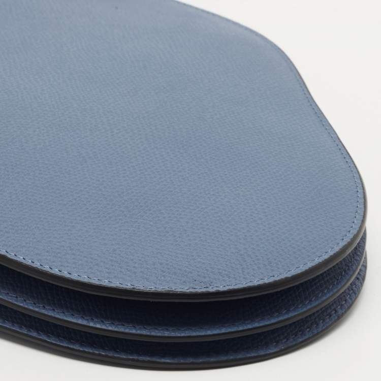 Pre Owned Dior Blue Leather Saddle Triple Zip Crossbody Bag