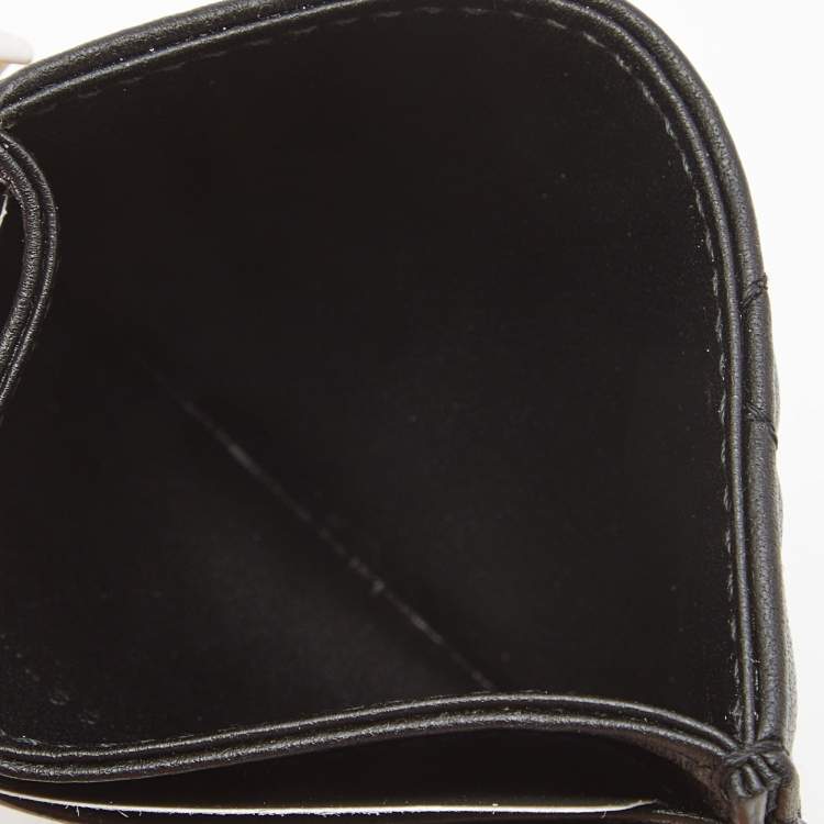 Pre Owned Dior Black Cannage Leather Lady Dior Card Holder
