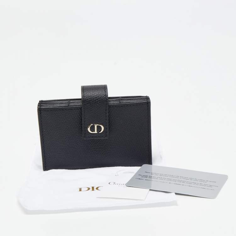مملوكة مسبقًا Dior Black Leather 30 Montaigne 5 Pockets Card Holder