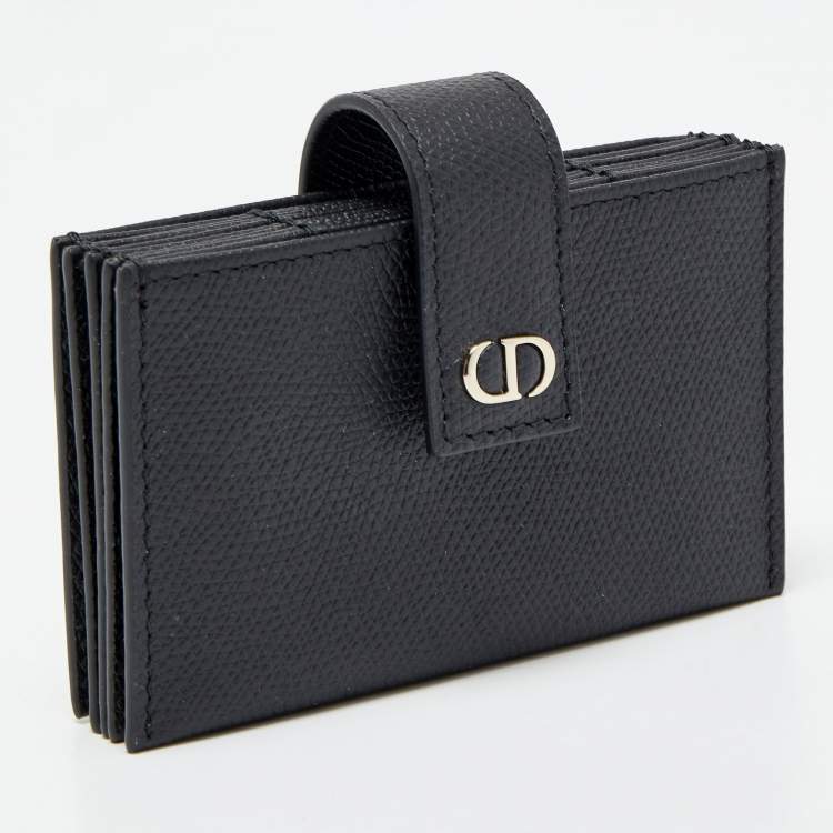 مملوكة مسبقًا Dior Black Leather 30 Montaigne 5 Pockets Card Holder
