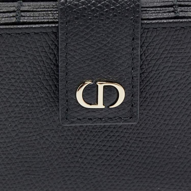 مملوكة مسبقًا Dior Black Leather 30 Montaigne 5 Pockets Card Holder