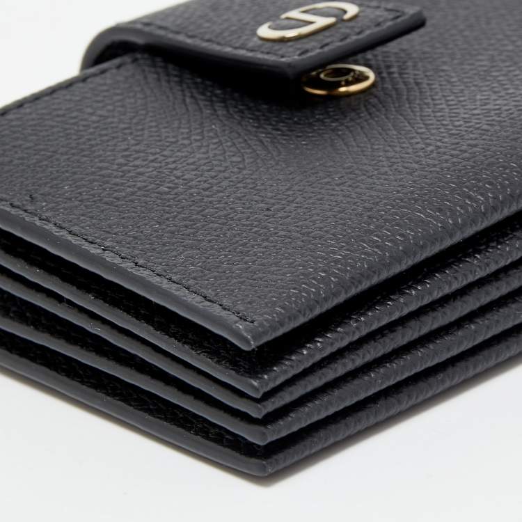 مملوكة مسبقًا Dior Black Leather 30 Montaigne 5 Pockets Card Holder