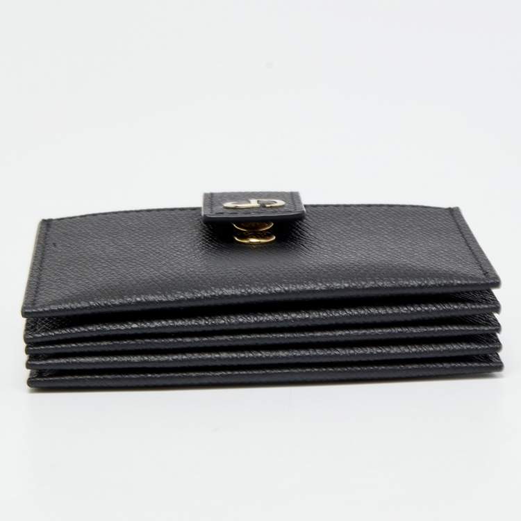 مملوكة مسبقًا Dior Black Leather 30 Montaigne 5 Pockets Card Holder