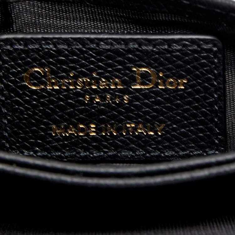 مملوكة مسبقًا Dior Black Leather 30 Montaigne 5 Pockets Card Holder