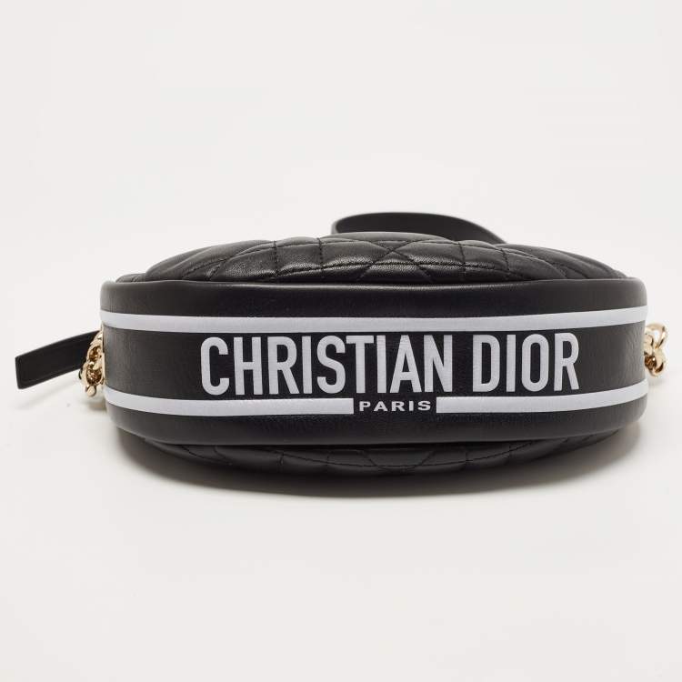 Pre Owned Dior Black Cannage Leather Small Vibe Hobo