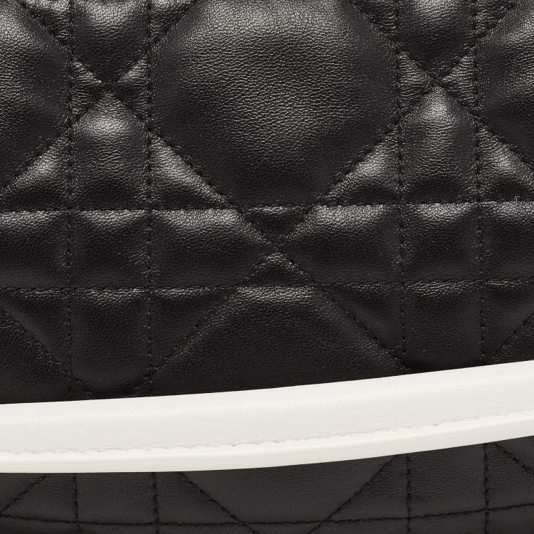 Pre Owned Dior Black Cannage Leather Small Vibe Hobo