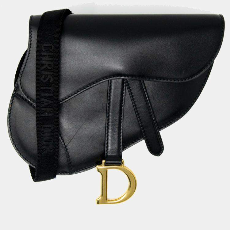 Dior - Saddle Belt Pouch Black Grained Calfskin - Women