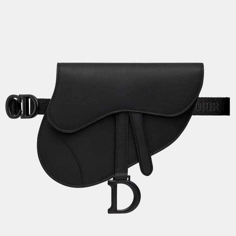 Dior - Saddle Belt Pouch Black Grained Calfskin - Women