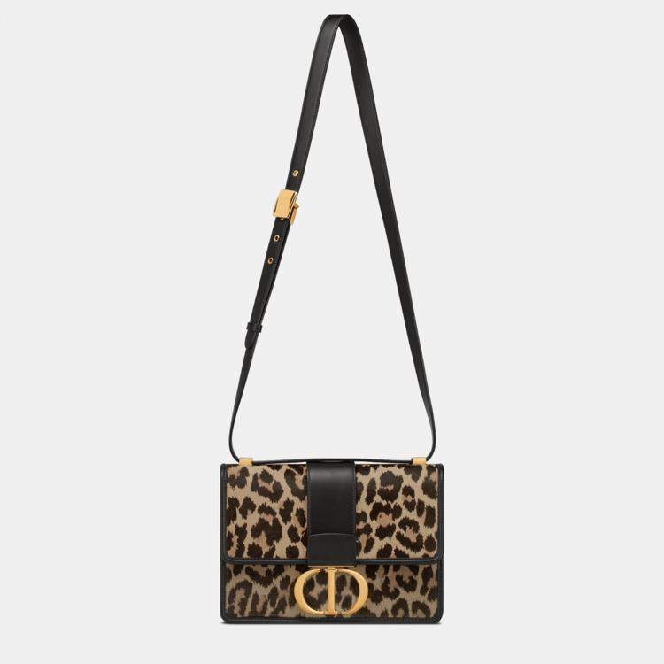 Pre Owned DIOR Beige Multicolor Mizza Pony-Hair Calfskin 30 MONTAIGNE BAG M9203UZAB918U