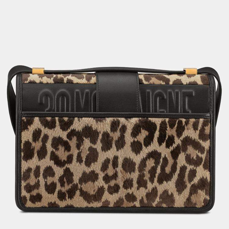 Pre Owned DIOR Beige Multicolor Mizza Pony-Hair Calfskin 30 MONTAIGNE BAG M9203UZAB918U