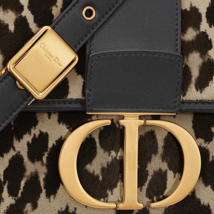 Pre Owned DIOR Beige Multicolor Mizza Pony-Hair Calfskin 30 MONTAIGNE BAG M9203UZAB918U