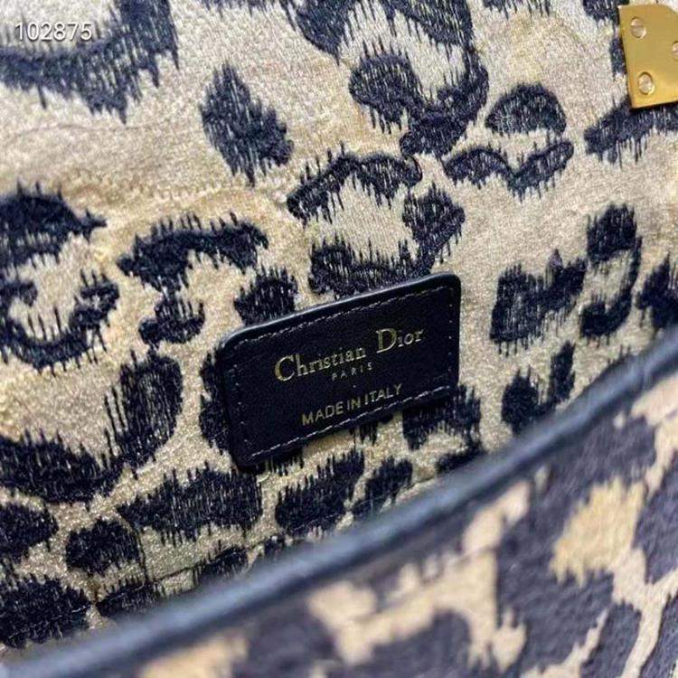 Pre Owned MEDIUM DIOR Beige Multicolor Mizza Embroidery CARO BAG M9242URHW918U