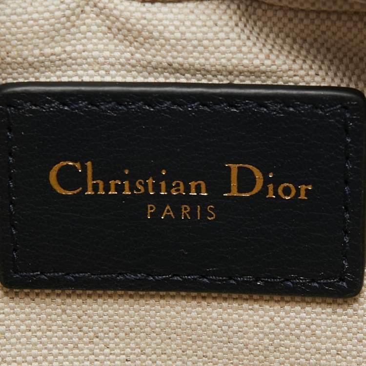 Pre Owned Dior Blue/White Oblique Jacquard Belt Pouch 