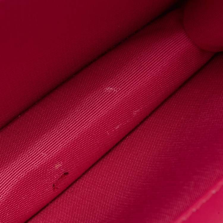 Pre Owned Dior Pink Leather Lady Dior Chain Pouch