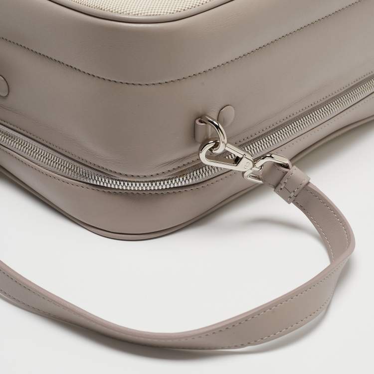 Pre Owned Dior Beige/Lilac Canvas and Leather Nappy Suitcase