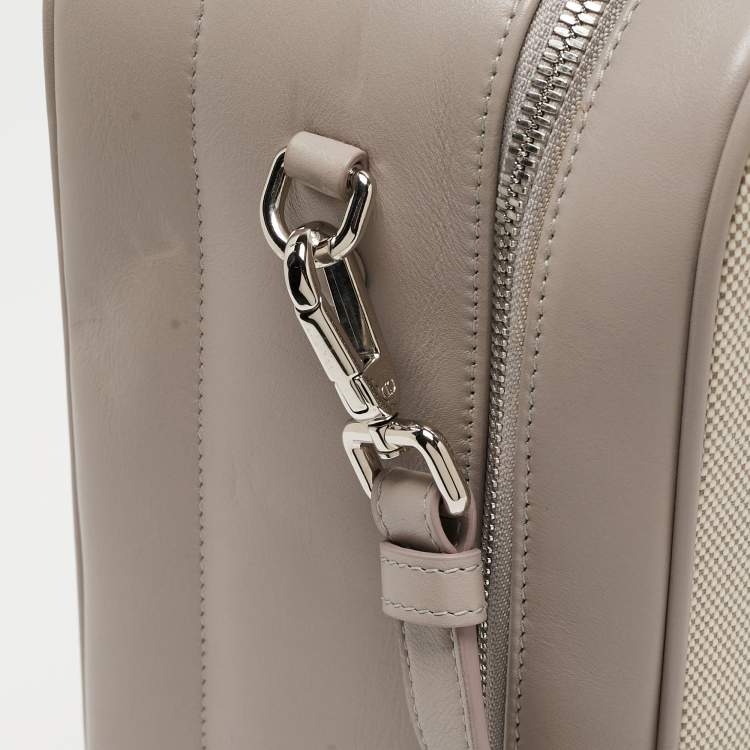 Pre Owned Dior Beige/Lilac Canvas and Leather Nappy Suitcase