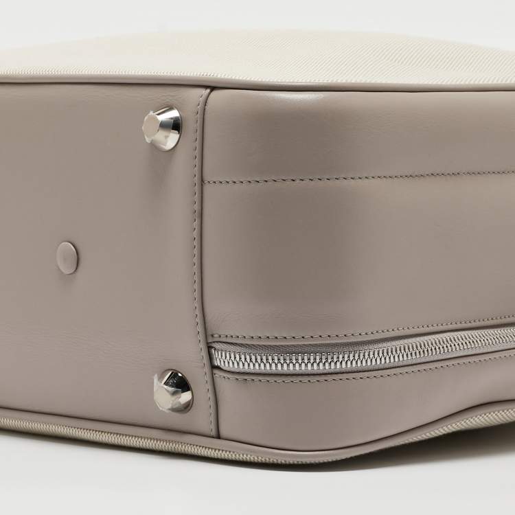 Pre Owned Dior Beige/Lilac Canvas and Leather Nappy Suitcase