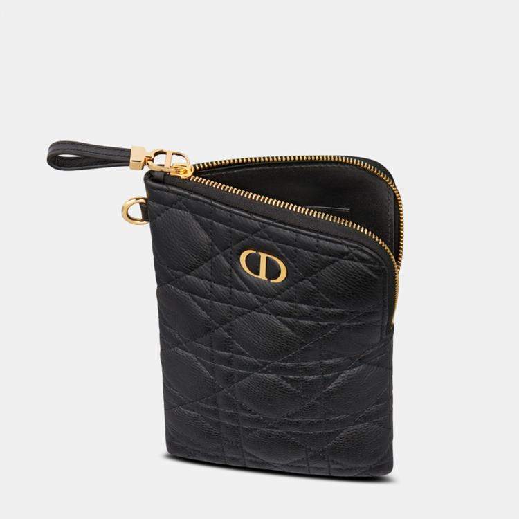 Pre Owned Christian Dior Black Calfskin Leather Pouch