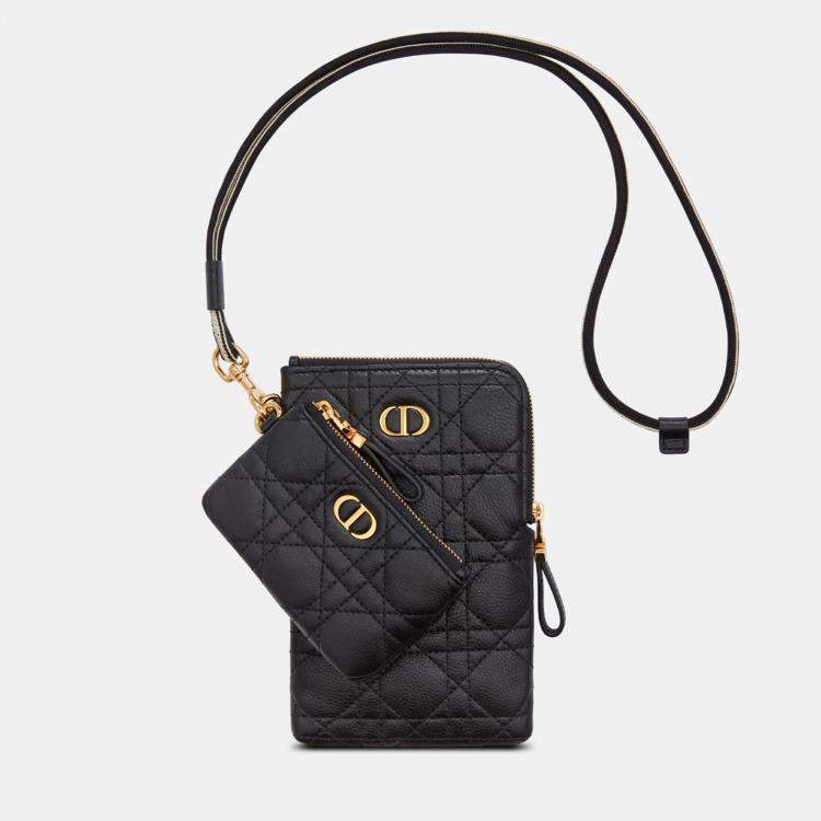 Pre Owned Christian Dior Black Calfskin Leather Pouch