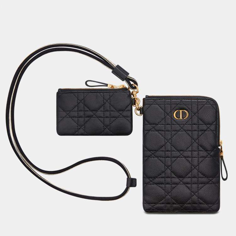 Pre Owned Christian Dior Black Calfskin Leather Pouch