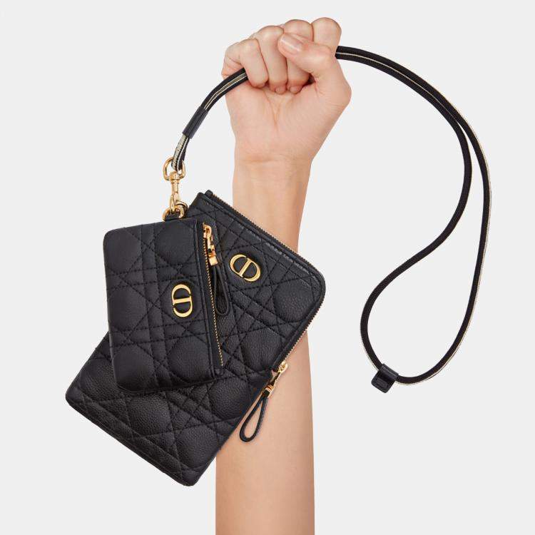 Pre Owned Christian Dior Black Calfskin Leather Pouch