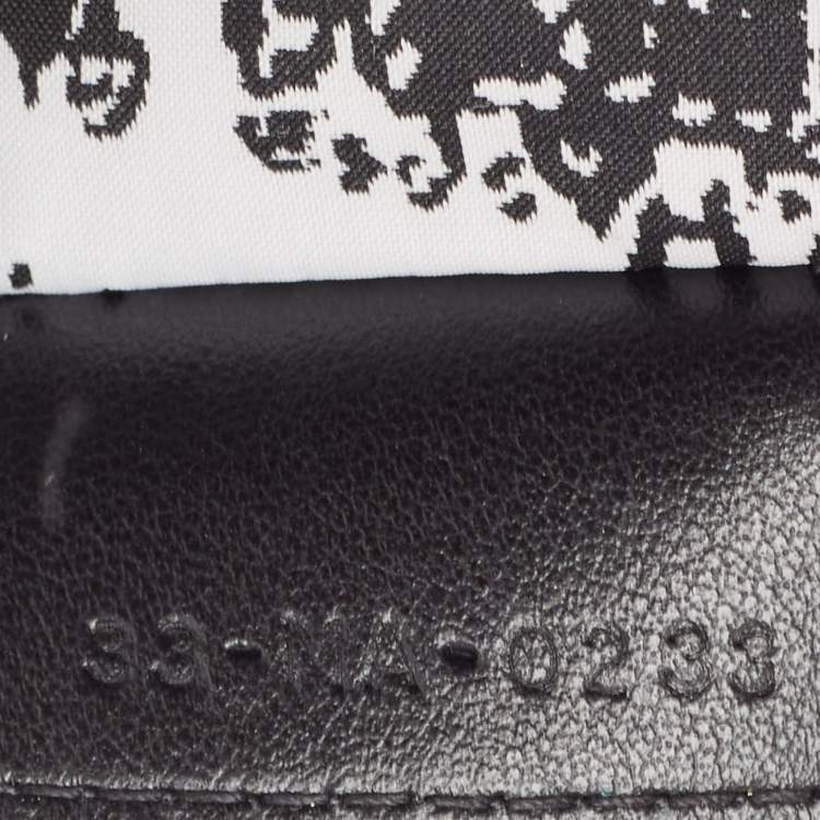 Pre Owned Dior Black/White Plan De Paris Nylon Diortravel Pouch