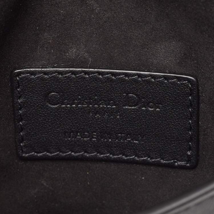Pre Owned Dior Black Leather Saddle Belt Bag