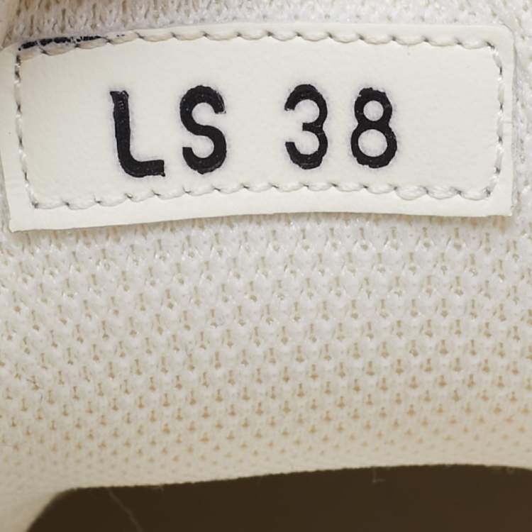 Pre Owned Dior Blue/White Canvas and Mesh Dior Addict  Sneakers Size 38