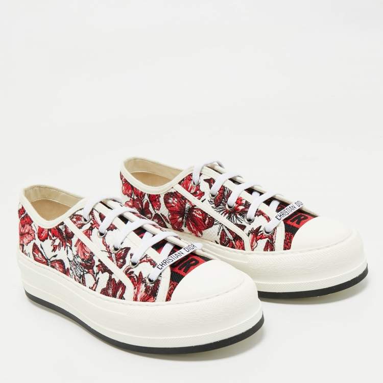 Pre Owned Dior Multicolor  Oblique Canvas Walk'n'Dior Low Top Sneakers Size 39