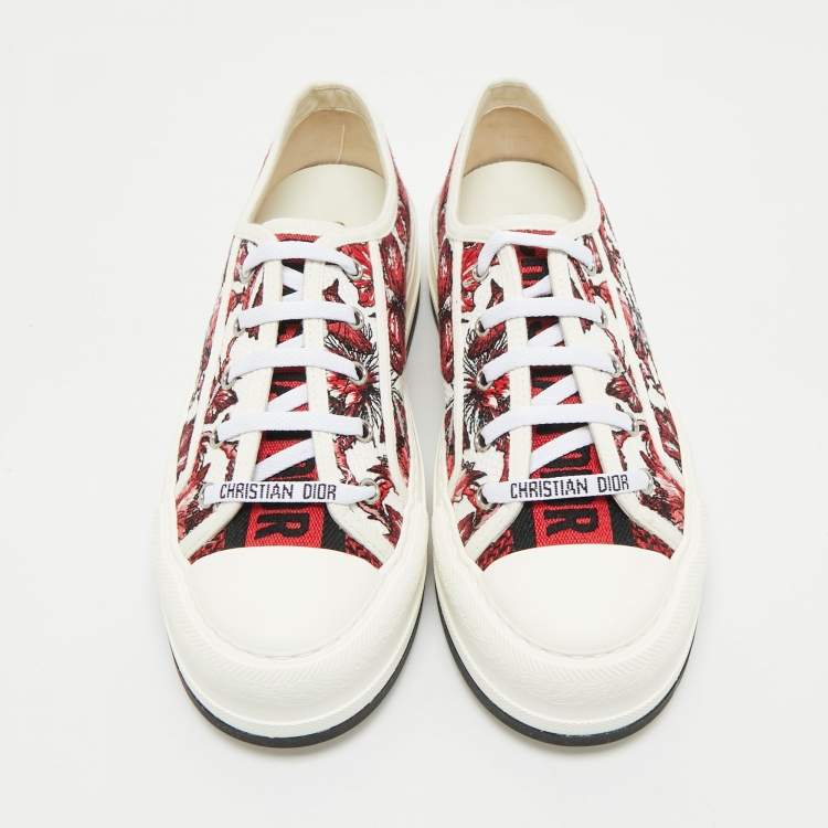 Pre Owned Dior Multicolor  Oblique Canvas Walk'n'Dior Low Top Sneakers Size 39