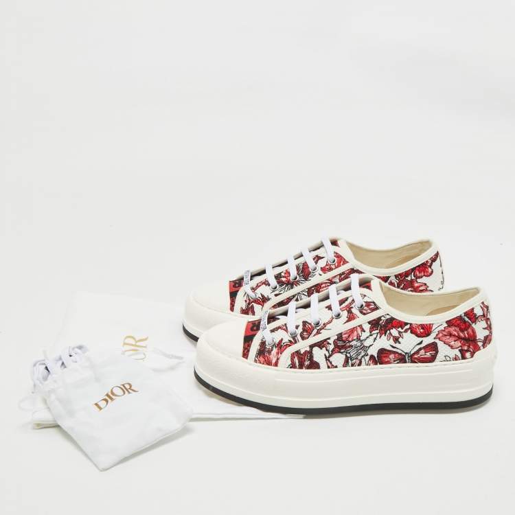 Pre Owned Dior Multicolor  Oblique Canvas Walk'n'Dior Low Top Sneakers Size 39