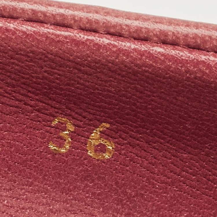 Pre Owned Dior Pink Cannage Leather and Patent Leather Pumps Size 36