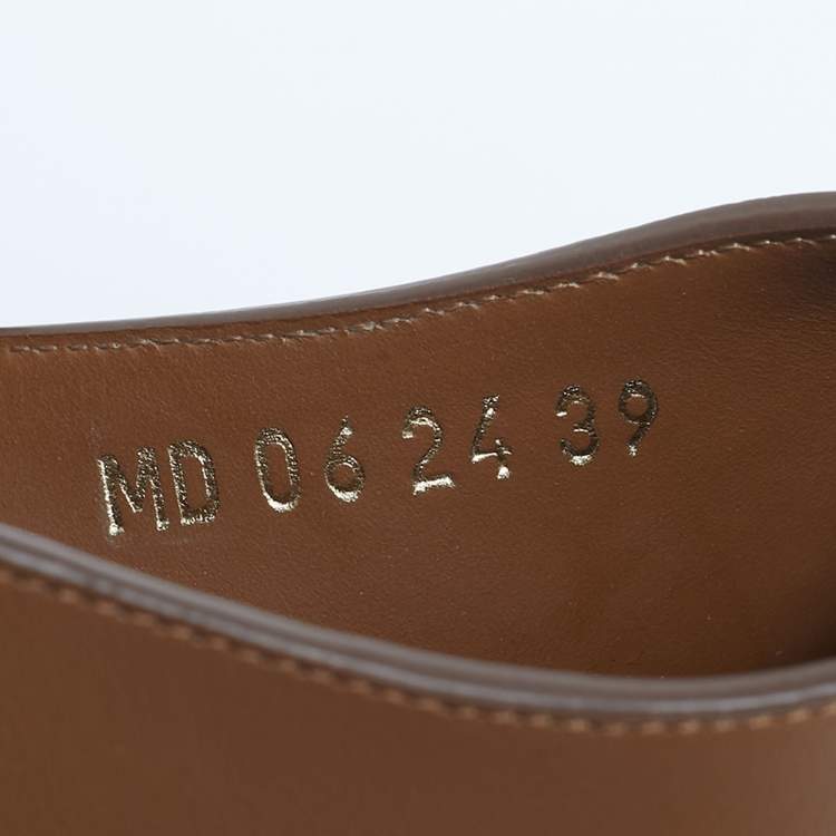 Pre Owned Dior Brown Leather Attitude Wedge Sandals Size 39