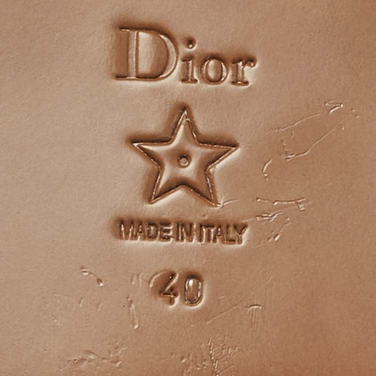 Pre Owned Dior Black Leather Cut-out D-strap Gladiator Flat Sandals Size 40