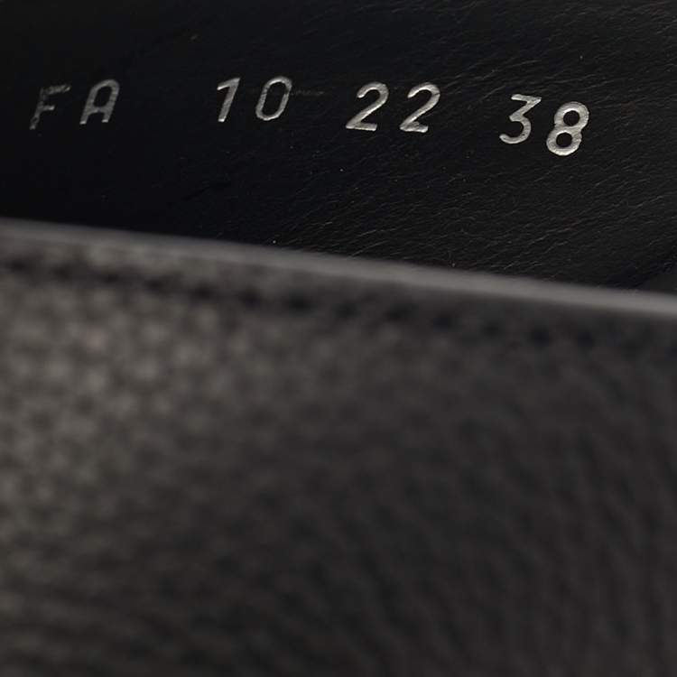 Pre Owned Dior Alias Size 38 Black Leather Flat Slides