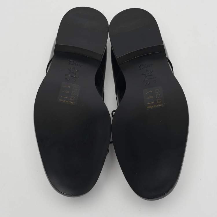 Pre Owned Dior Size 36 Black Leather Derby