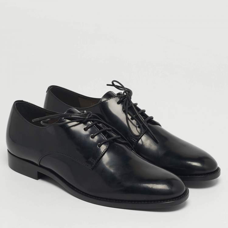 Pre Owned Dior Size 36 Black Leather Derby