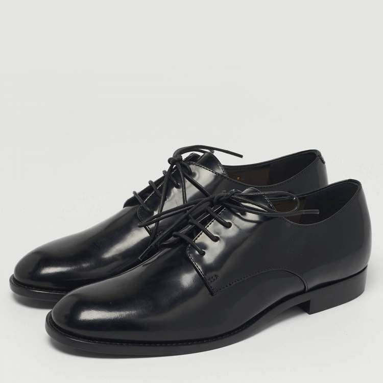 Pre Owned Dior Size 36 Black Leather Derby