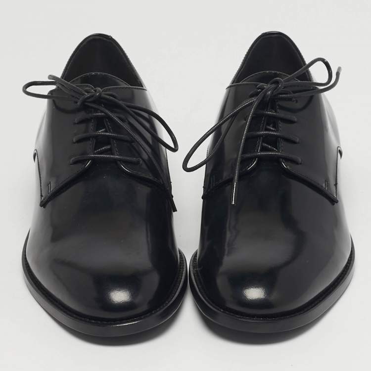 Pre Owned Dior Size 36 Black Leather Derby