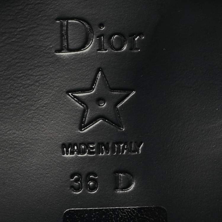 Pre Owned Dior Size 36 Black Leather Derby