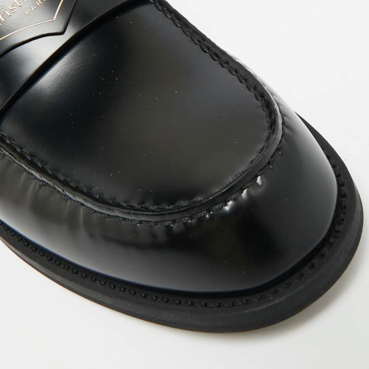 مملوكة مسبقًا Dior Boy Size 39 Black Brushed Leather Flat Mules